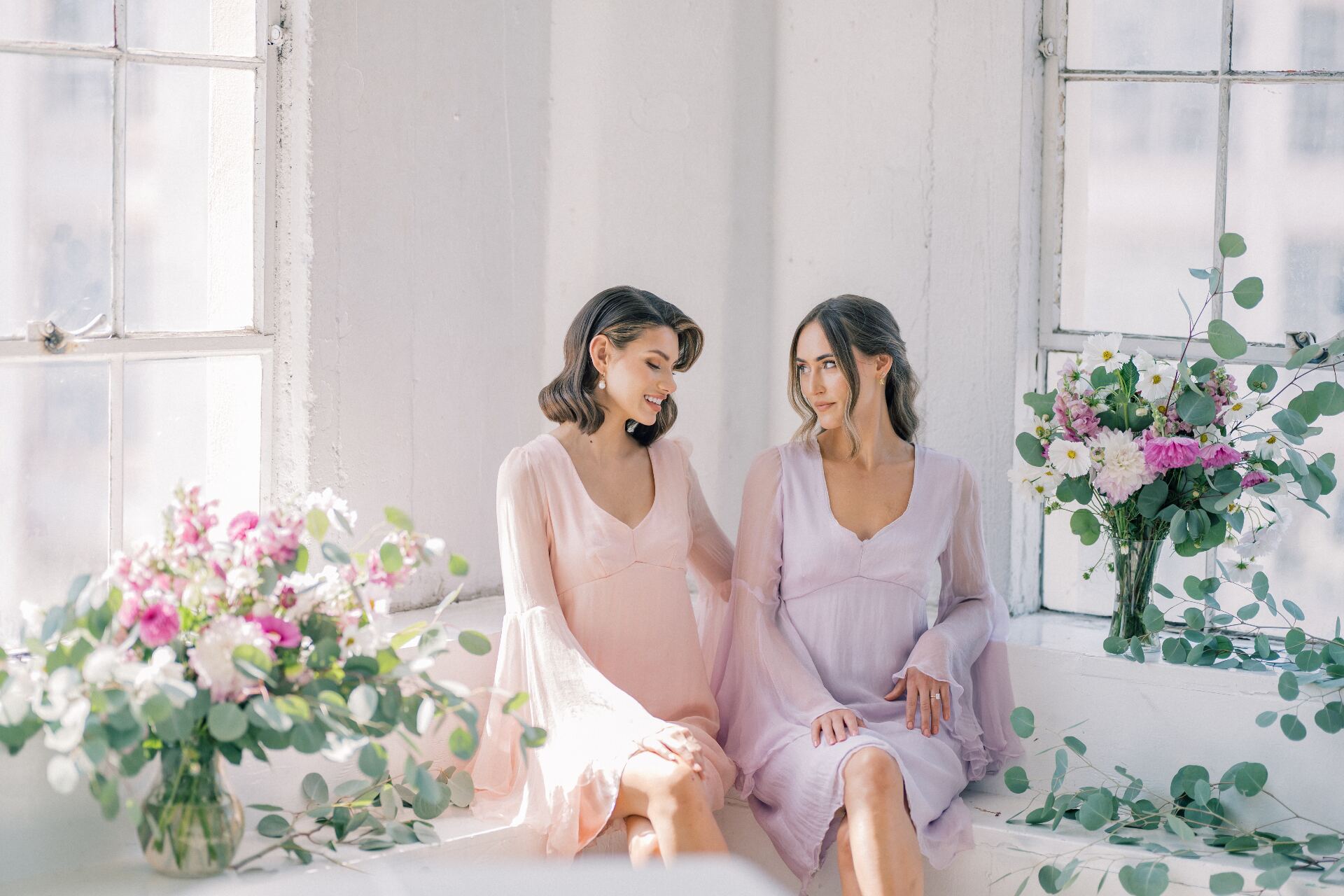Silk chiffon bridal party gowns — The Capsule, Blár Studio